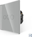 Luxion Intrerupator Triplu Cap Scara cu Touch din Sticla LUXION Serie A Gri (lx-mt-a302g-gy)