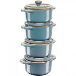 Staub Set oale de ceramica, Staub, Albastru, 10 cm, 4 bucati (1008678)