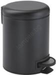 Gedy - кошче за отпадъци POTTY 3 l с механизъм за меко затваряне, матово черно (SH0901)