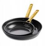 GreenPan Set tigai GreenPan Padova 20x26cm, negru, aluminiu, cu manere din otel inoxidabil (CC008480-001)