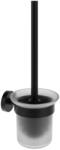 RAVAK Kona KN 410.20BLM fali WC kefe tartó, matt fekete X07P1311 (X07P1311) - szaniterplaza