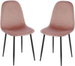 Kring Miles szék, 2 darab, textil anyag, Rózsaszín