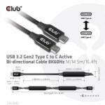Club 3D USB 3.2 Typ-C zu Typ-C Kabel 5m 8K60Hz St. /St. schwarz