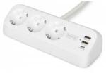 ASSMANN power strip 2x + 2USB 1.5m 12W 30W white