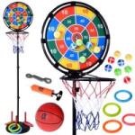 Jokomisiada 3in1 Sports Set Throw at the target! Basketball stand + accessories SP0830