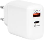 BLOW Hálózati Töltő - USB Aljzat + USB-C, PD, 45W, Gan