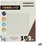 Pincello Etichete autoadezive Pincello Alb Ø 18 mm 17 x 4 x 19, 5 cm (12 Unități)