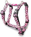 Max & Molly Leopard Pink párnázott neoprén H-hám kistestű kutyáknak, XS méret