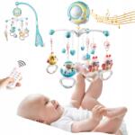 Bedee Körhinta Kiságy Felett Zenedoboz Projektor Távirányító Időzítő (KARUZELKA KARUZELA Crib Mobiles)