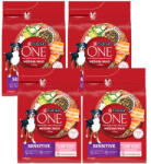 ONE PURINA ONE Sensitive Medium/Maxi felnőtt kutyáknak szánt, lazacban gazdag kutyaeledel rizzsel 4x2, 5 kg