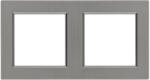 Leziter Rama dubla orizontala Leziter Nova, gri, pentru 2 module (83×150 mm) (LN2KERV-SZ)