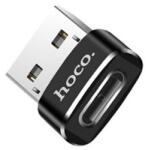 hoco. - OTG-adapter (UA6) - USB Type-C-USB-A, Plug & Play, 480Mbps - fekete (KF239337)