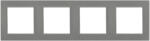 Leziter Rama orizontala Leziter Nova, 4 posturi, gri, 83×300 mm (LN4KERV-SZ)