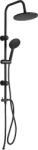 Leziter Set de dus Leziter Corina Black, negru mat, fara baterie, cu cap ploaie 20 cm (SS-13)