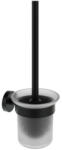 RAVAK Kona KN 410.20BLM fali WC kefe tartó, matt fekete X07P1311 (X07P1311) - szaniteronline