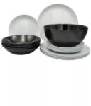Luminarc Set de vesela Luminarc Diwali negru-gri, 19 piese din sticla întarita (41739) Serviciu de masa