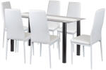 Leziter Set de dining Leziter Norman 6+1 alb, masa 140 cm cu sticla calita (LUA140B_MDC-001-White_6)