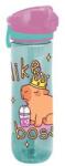 LIZZY Kulacs, 600 ml, LIZZYSULI, Lollipop Capybara, zöld-lila (TICKULCB) - webpapir