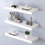  Tiasott 3 db-os akasztós polc szett Fehér 40cm Nappaliba, konyhába, fürdőszobába (B01MAZ)