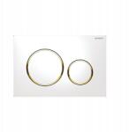 Geberit Sigma 20 wc öblítő gomb fehér arany szegély fehér 115882KK1 (115.882.KK.1)