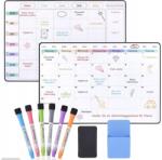  Poprun Száraz törölhető tábla, 42 x 28 cm, heti tervező Német Nyelven (POPRUN)