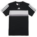 Adidas Rövid ujjú pólók Seasonal Essentials Tiberio 3-Stripes T-Shirt Kids Fekete 11 / 12 éves