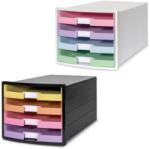 HAN Suport birou cu 4 sertare tip deschis, culori pastel, HAN Impuls 2.0 (HA-1013-129)
