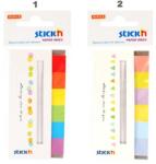 Hopax Stick index hartie alba cu banda 45 x 15 mm, 6 x 30 buc/set, 6 culori (HO-21599)