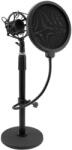 Omnitronic MSP-1 Microphone Stand with Shockmount and Pop Filter (60006024)