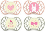 Nuvita Symmetric Air55 4db-os cumi szett 0+ - English Rose/Sage Green - 70654 szív, nyuszi, good night, masni