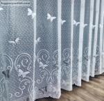 fuggonyoutlet Pillangó, fehér alapon szürke, 500x175 cm