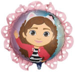 PartyDeco S. r. o Fólia lufi, gömb alakú, Gabby's Dollhouse, 52 cm, csipkés
