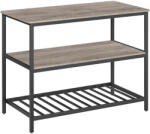 VASAGLE Polcos konyhasziget, konyhai polc, szürke-fekete