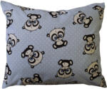  Pamut kispárna huzat / Kék alapon pöttyös-panda-macis 40x50 cm