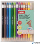 APLI Színes töltőceruza készlet, APLI "Color Click", 12 különböző szín (20546) - alter