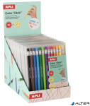 APLI Színes töltőceruza készlet, display, APLI "Color Click", 12 szín (20545) - alter