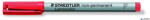 STAEDTLER Alkoholmentes marker, OHP, 0, 6 mm, STAEDTLER "Lumocolor® 316 F", piros (316-2)