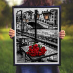 Pictorul Fericit Bouquet of Roses - Pictură pe numere Panza pictura