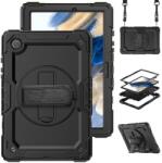  Méz hibrid tartós borító pánttal és kéztartóval tablethez Samsung Galaxy Tab A8 10.5 (2021) - fekete (101243990A)