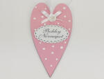  Díszített szív "Boldog Névnapot" táblával MÁLNA