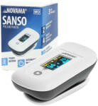 NOVAMA Pulsoximetru Novama Sanso, masoara saturatia de oxigen din sange si pulsul, algoritm de toleranta la miscare, ecran OLED bicolor, functie de schimbare a orientarii ecranului, Alb