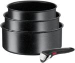 Tefal Set oale Tefal Ingenio Black Stone L39996, 4 piese, antiaderent, compatibil inductie, negru (L39996)