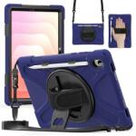  Strapabíró borító kézi tartóval és vállpánttal Samsung Galaxy Tab S11 - sötétkék (6602010102A)