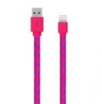 Serioux Cablu de date Serioux, USB 2.0 - Lightning, 1m, Pink (SRXA-MFI1MFAB-PNK)