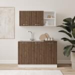 haaus Set Bucatarie Ara, Stejar Bronz/Alb, L 120 cm (928865)