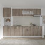 haaus Set Bucatarie Karo V23, Stejar Sonoma Inchis/Alb, Blat Thermo 28 mm, L 280 cm (919757)