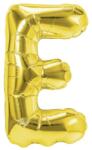 Flippy Balon Folie Metalizata Litera E, 40 cm, Umflati cu Heliu sau Aer, Ambalaj Individual, Pai inclus, Auriu