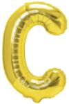 Flippy Balon Folie Metalizata Litera C, 40 cm, Umflati cu Heliu sau Aer, Ambalaj Individual, Pai inclus, Auriu