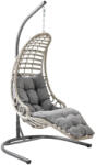 Livora Garden Bodrum Egyszemélyes Rattan Kerti Hinta | Erkély Hinta - Szürke Rattan Hinta