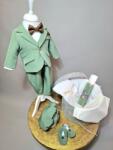 Gogofashion Trusou botez complet Luca - Set personalizat băiat cu costum elegant 7 piese 6-9 luni / 74 CM
